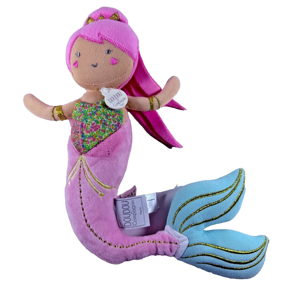 Doudou et Compagnie Paris Alizée Mermaid Doll Plush Toy Mermaid Collectible Tags